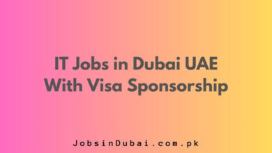 IT Jobs in Dubai UAE With Visa Sponsorship