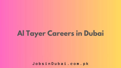 Al Tayer Careers in Dubai