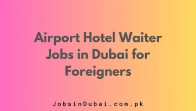 Airport Hotel Waiter Jobs in Dubai