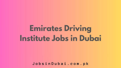 Emirates Driving Institute Jobs