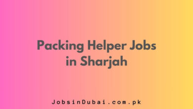 Packing Helper Jobs in Sharjah