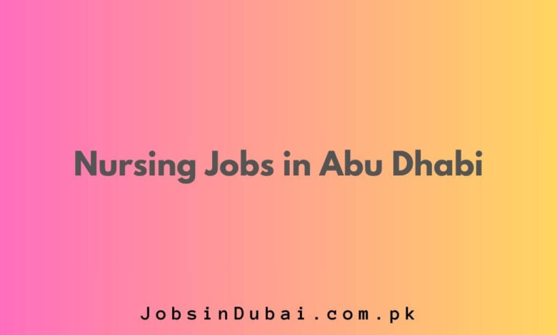 Nursing Jobs in Abu Dhabi