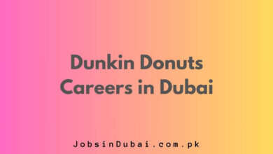 Dunkin Donuts Careers in Dubai