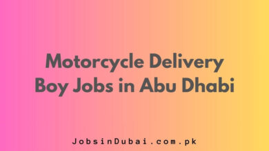 Motorcycle Delivery Boy Jobs in Abu Dhabi