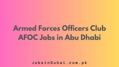 Armed Forces Officers Club AFOC Jobs in Abu Dhabi