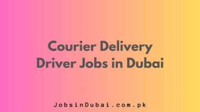 Courier Delivery Driver Jobs in Dubai