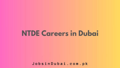 NTDE Careers in Dubai