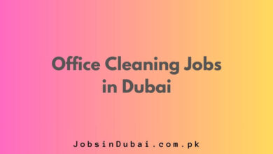 Office Cleaning Jobs in Dubai