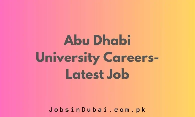 Abu Dhabi University Careers