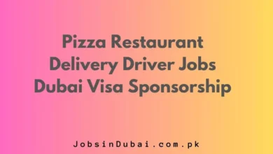 Pizza Restaurant Delivery Driver Jobs Dubai