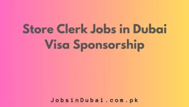 Store Clerk Jobs in Dubai