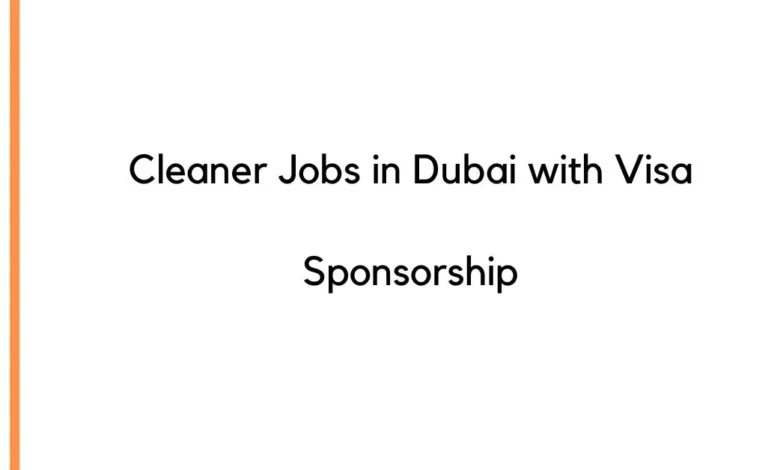 Cleaner Jobs in Dubai