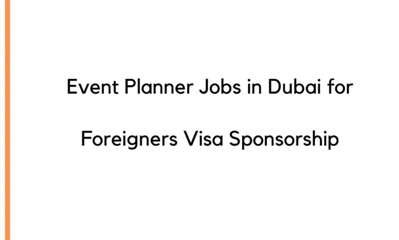 Event Planner Jobs in Dubai