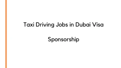 Taxi Driving Jobs in Dubai