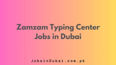 Zamzam Typing Center Jobs in Dubai