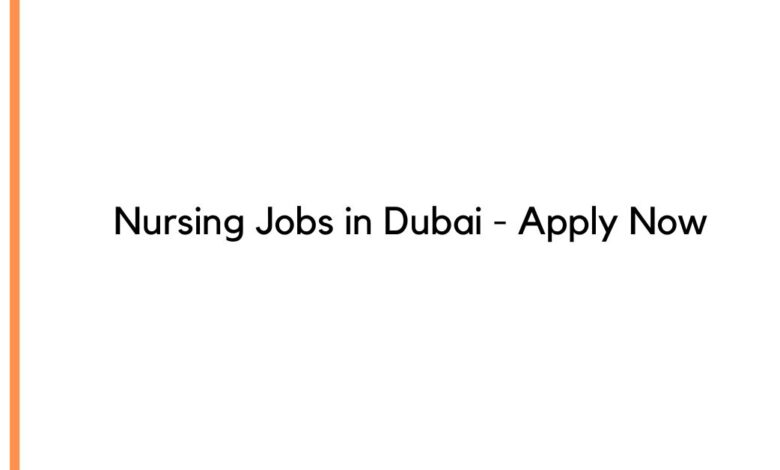 Nursing Jobs in Dubai